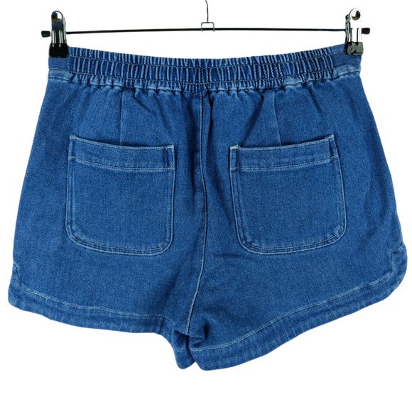 NWT J Crew Blue Indigo Denim Drawstring Sweat Shorts - Picture 5 of 8